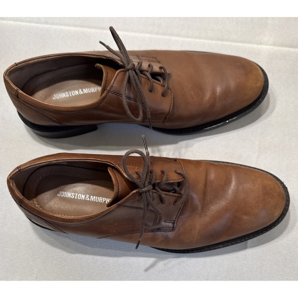 Johnston Murphy Brown Leather Lace Up Oxford Dress Shoes Men Size 9 - Picture 3 of 10